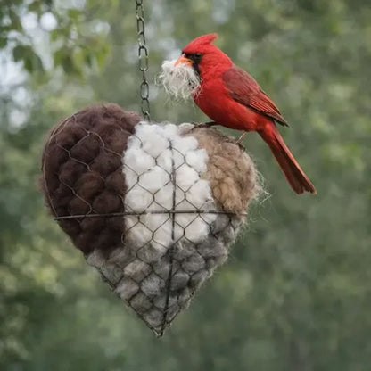🔥LAST DAY 50% OFF - 🕊️🏡Handmade Natural Alpaca Fiber Bird Nesting Heart❤️Bird lovers gift