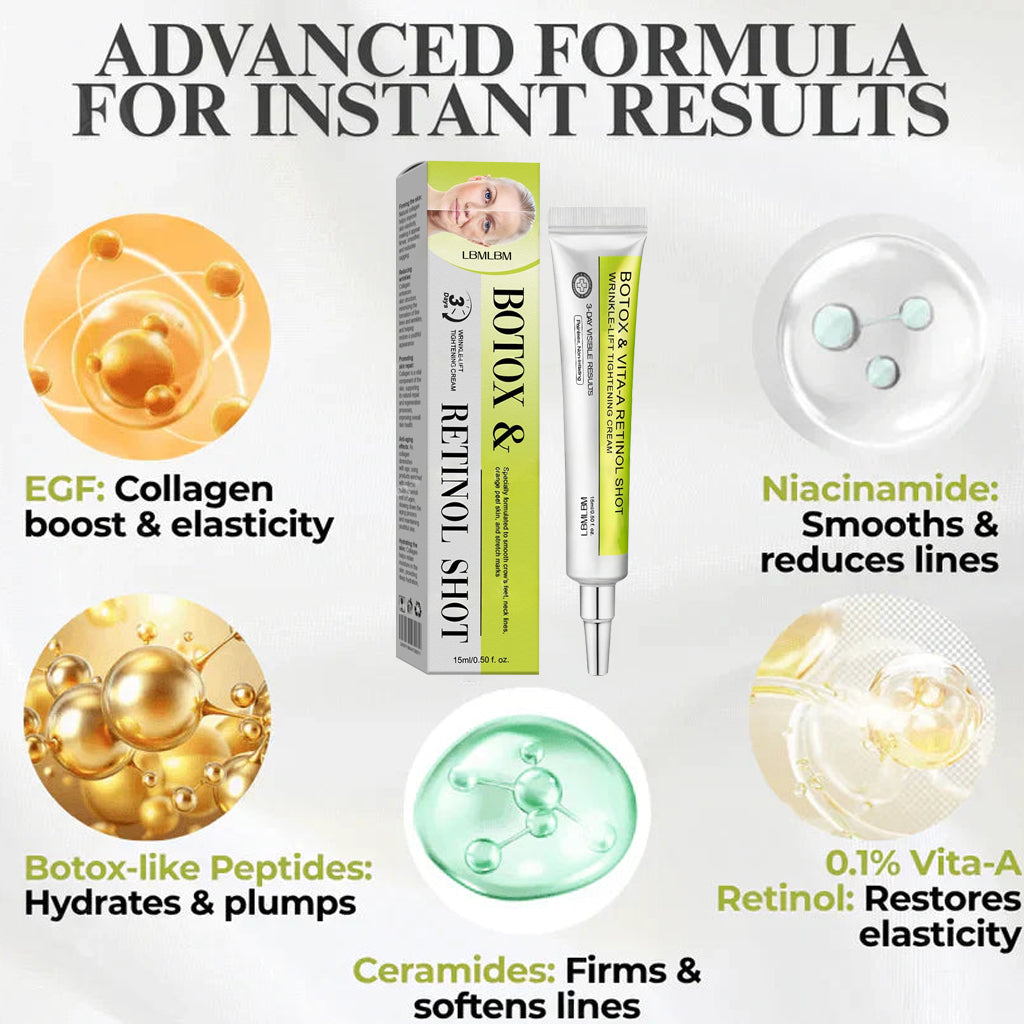 👏🌿Proudly Made in the AU💫LBMLBM® Advanced Peptide Botox-Style + Vita-A Retinol Lifting Renewal Cream – Today Only 70% OFF