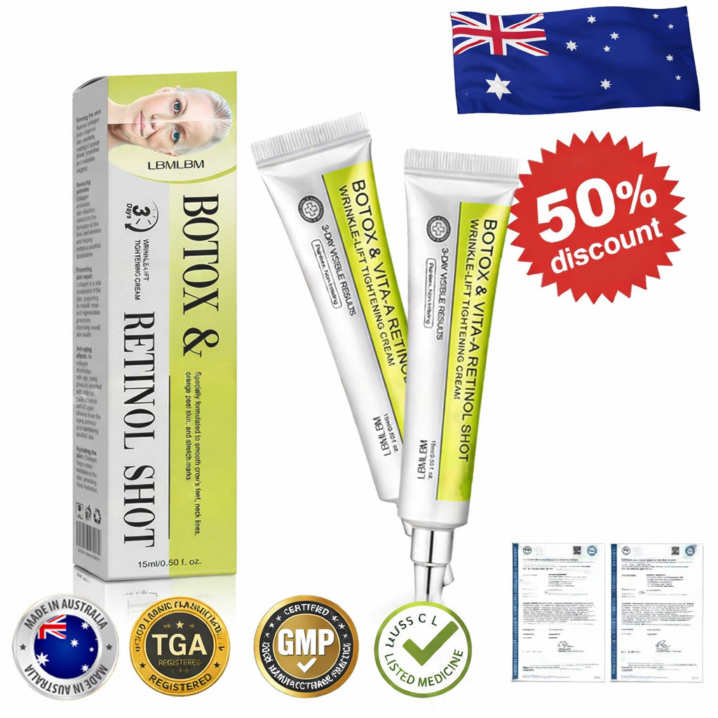 👏🌿Proudly Made in the AU💫LBMLBM® Advanced Peptide Botox-Style + Vita-A Retinol Lifting Renewal Cream – Today Only 70% OFF