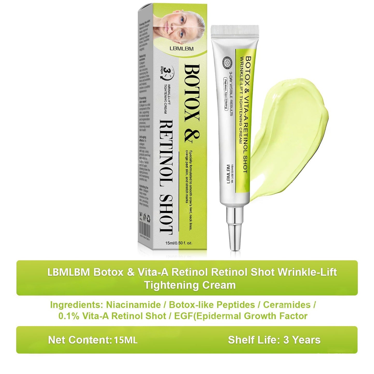 👏🌿Proudly Made in the AU💫LBMLBM® Advanced Peptide Botox-Style + Vita-A Retinol Lifting Renewal Cream – Today Only 70% OFF