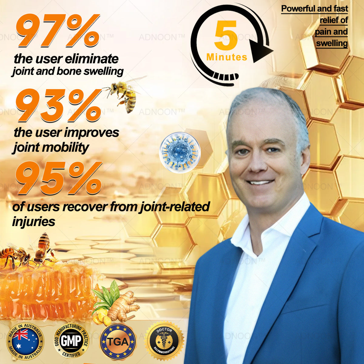 🎁Flash Sale - ODALIT™ Botulinum Toxin & Bee Venom Pain-Relief Bone Healing Cream 🐝💎