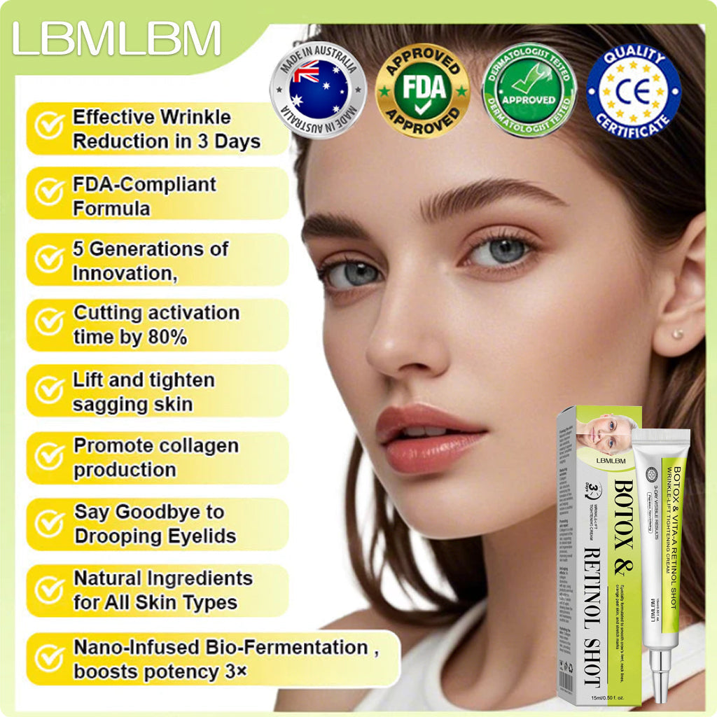 👏🌿Proudly Made in the AU💫LBMLBM® Advanced Peptide Botox-Style + Vita-A Retinol Lifting Renewal Cream – Today Only 70% OFF