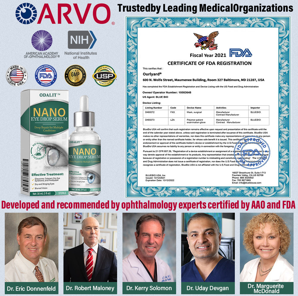 👩‍⚕️ODALIT™ Nano Eye Drops Serum ✅FDA Approved(Suitable for presbyopia, dry eye syndrome, glaucoma, and cataracts) ☘️☘️