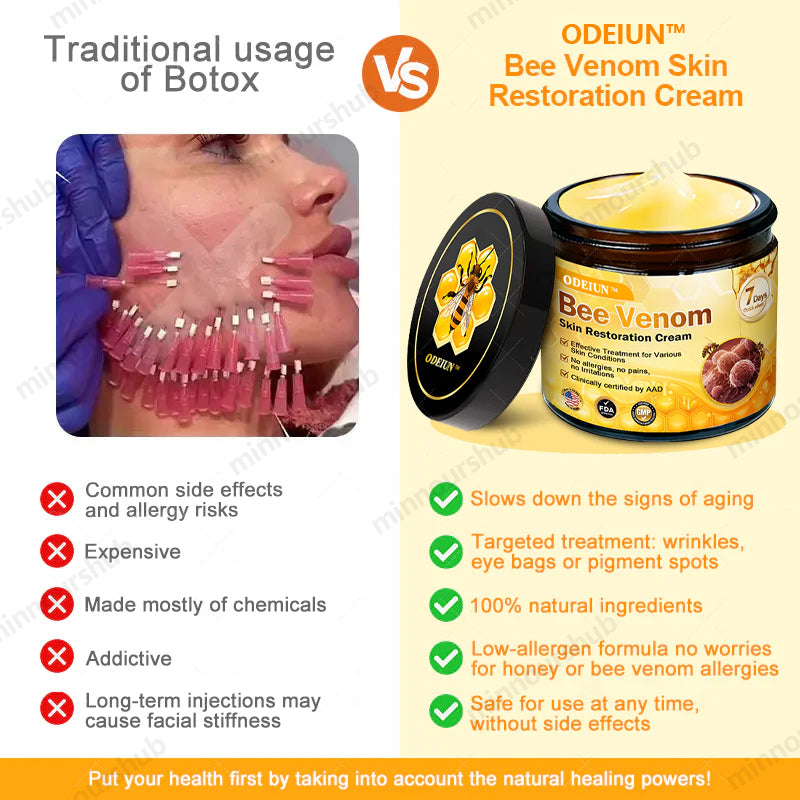 ⏰ LAST DAY 80% OFF ✨ ODEIUN™ Bee Venom Skin Restoration Cream