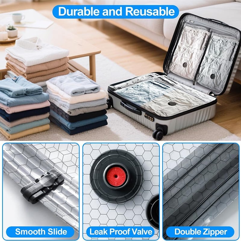 🔥 LAST DAY 49% OFF-Cordless Travel Vacuum Storage Compression Bag Set