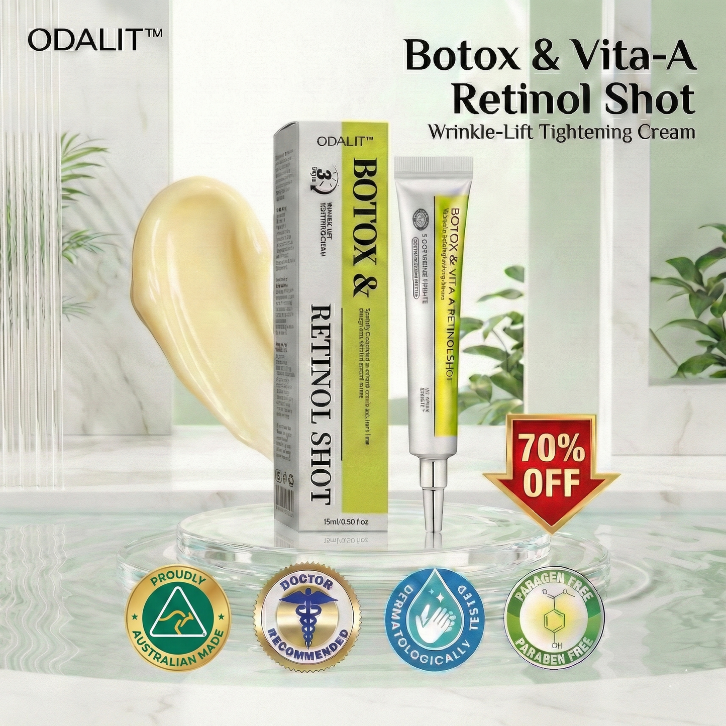 [🥇Last Day 70% OFF] ODALIT™ Botox & Retinol Shot - Eraser for Deep Wrinkles, Sagging Jowls & Puffy Eyes