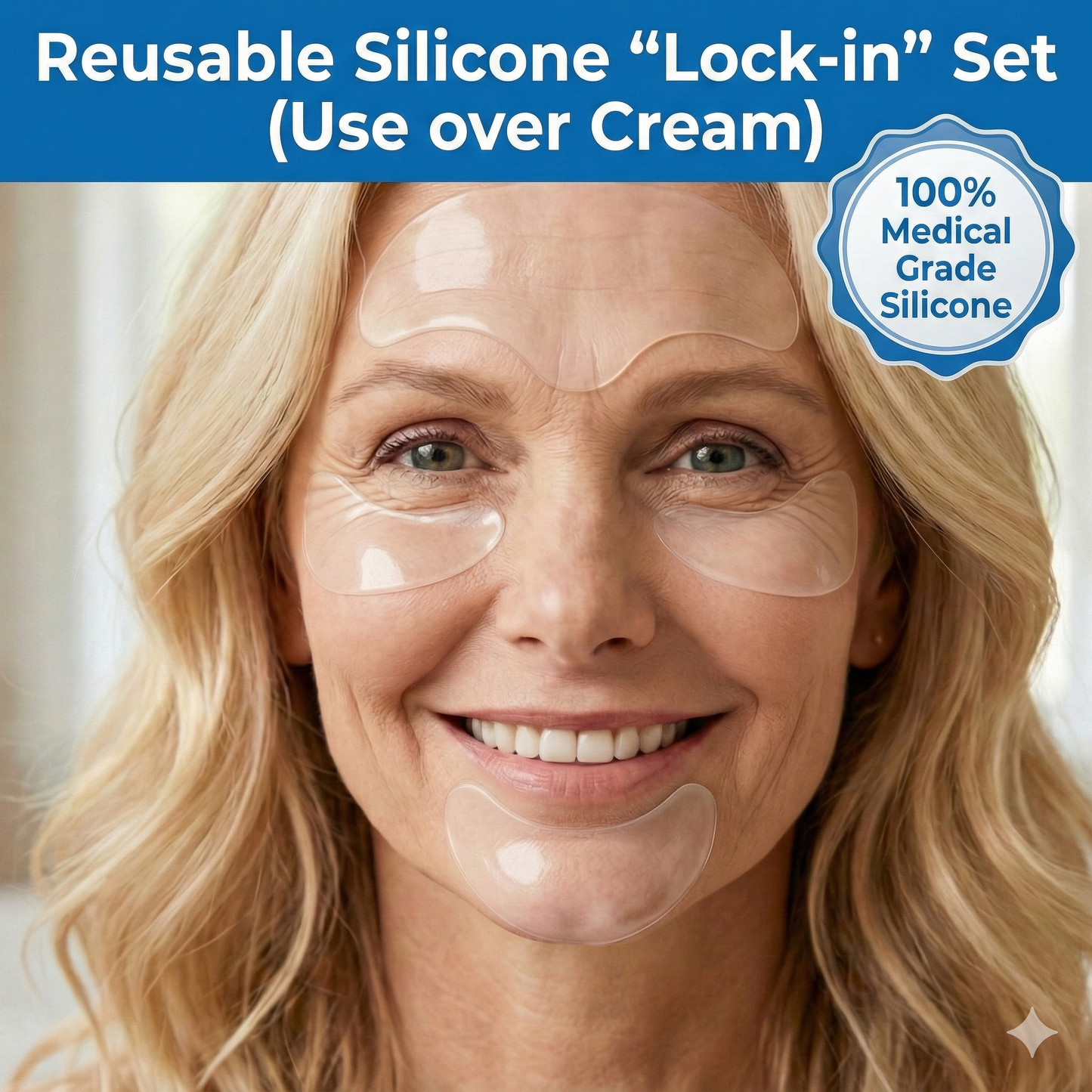 Facial Wrinkle Remover Pad Reusable Medical Grade Silicone Nasolabial Folds Anti-aging Mask Prevent Wrinkle Skin Lifting Patches