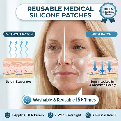 Facial Wrinkle Remover Pad Reusable Medical Grade Silicone Nasolabial Folds Anti-aging Mask Prevent Wrinkle Skin Lifting Patches