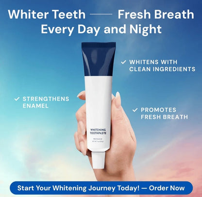 ❄️🦷Fluoride-Free Hydroxyapatite Teeth Whitening Toothpaste with Coconut Oil & Xylitol